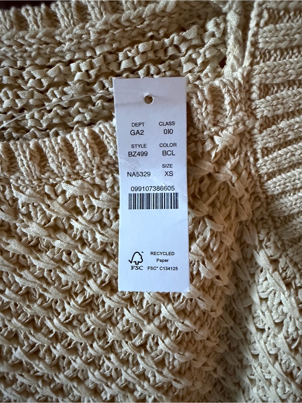 NWT J. Crew Basket-stitch Sweater Tank in Buff Clay size XS BZ499 - Picture 4 of 4
